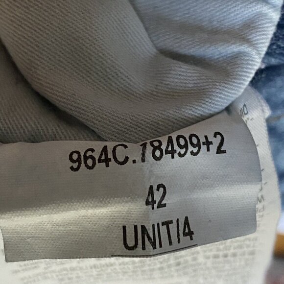 Zara High Rise Jeans Women 32 Distressed Ripped Button Fly Tapered Med Wash - Picture 16 of 16